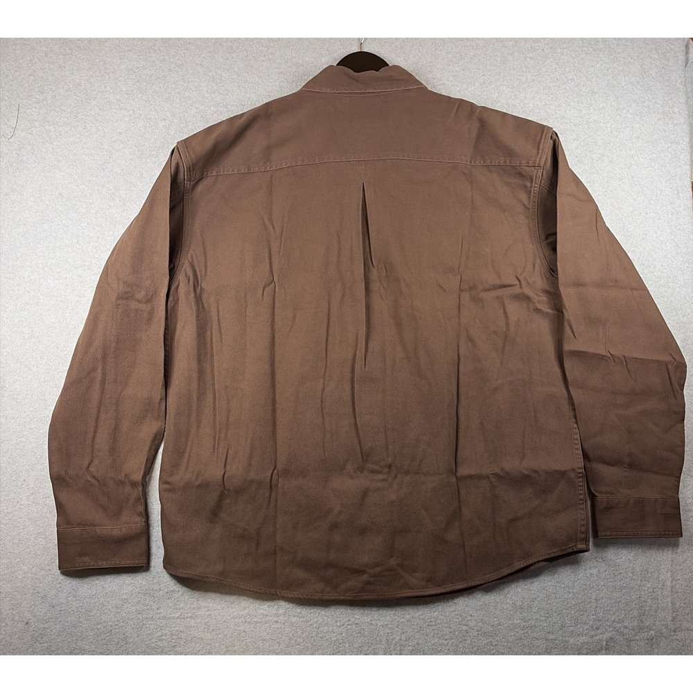 Goodfellow & Co. Vintage Long Sleeve Utility Shirt in Brown - Men's XXL Tall - Picture 9 of 10